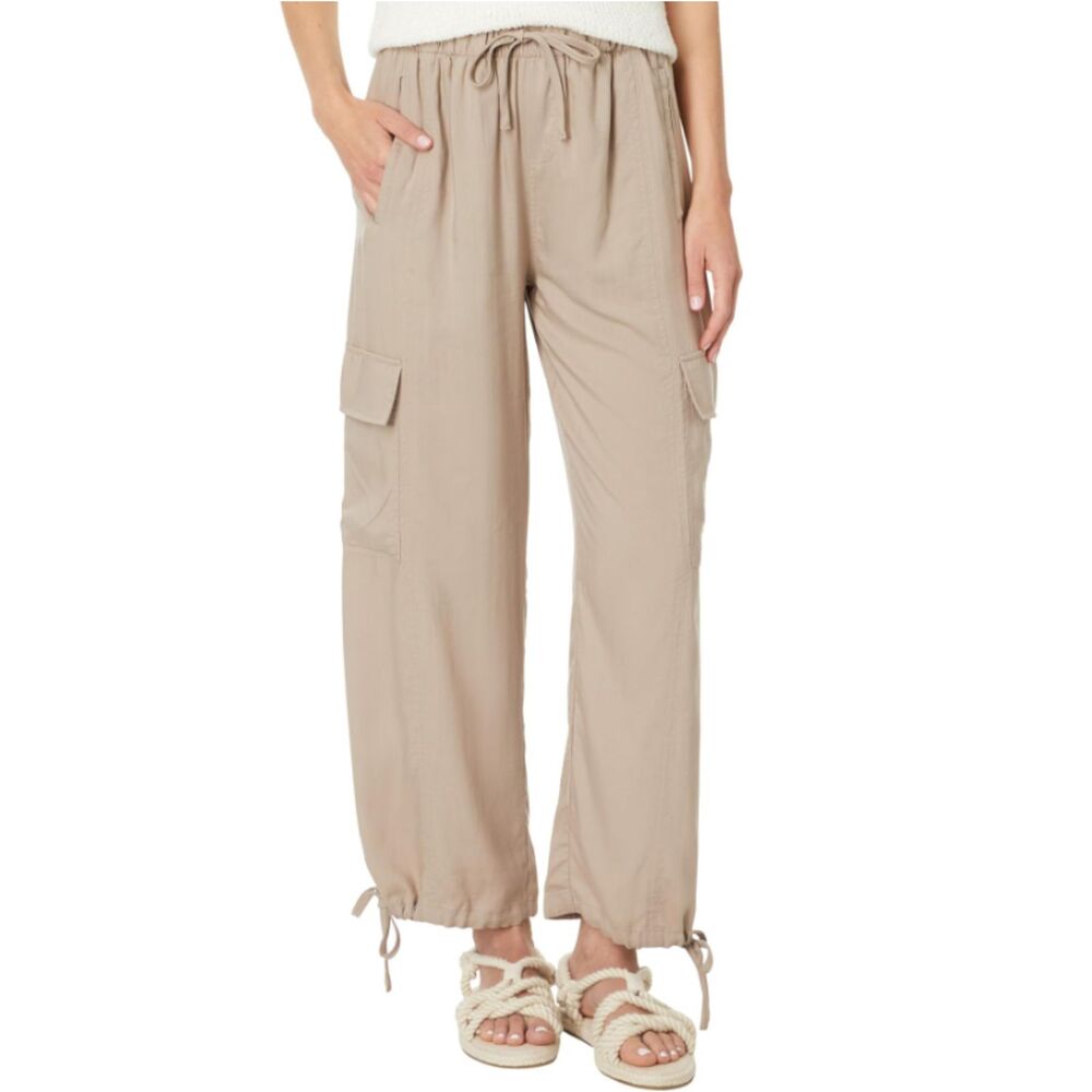 Splendid Kamryn Pant Women's Size Large Rattan Lyocell Cargo Drawstring Hem NWT